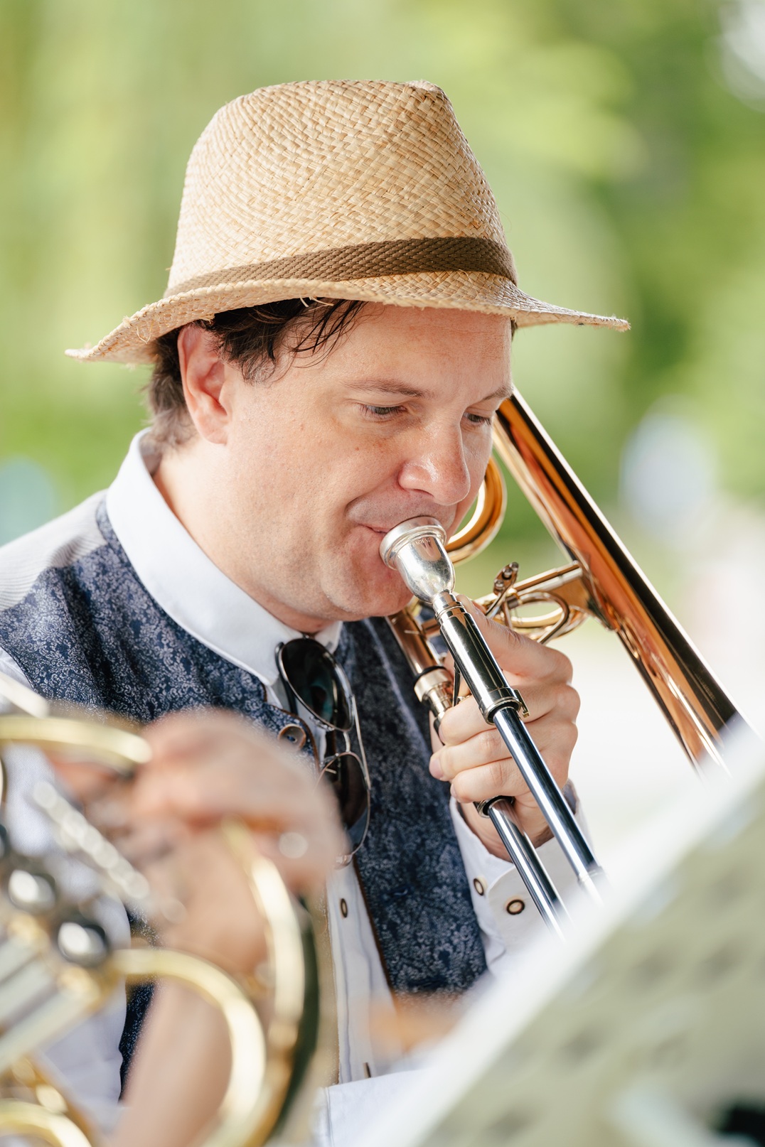 Musiker mit Posaune