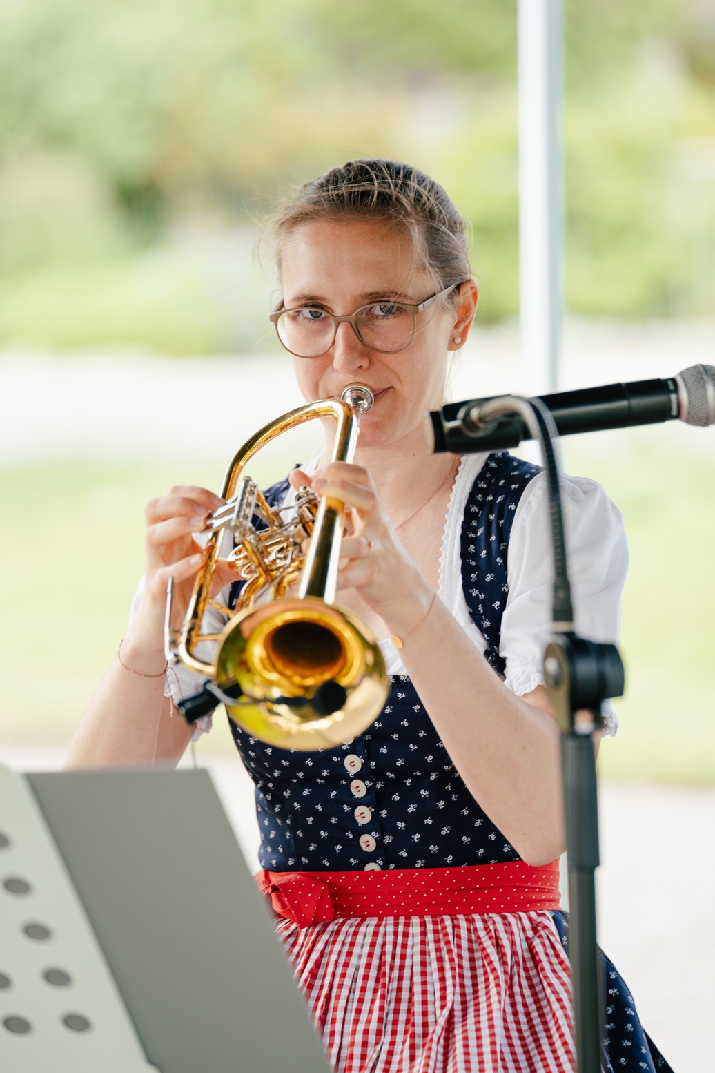 Musiker mit Trompete